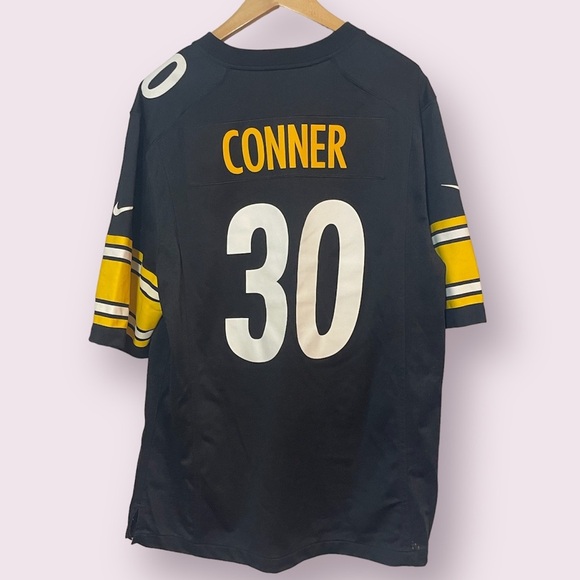 Men's Large Black & Yellow Pittsburgh Steelers James Connor Football Jersey #30 - Picture 3 of 6